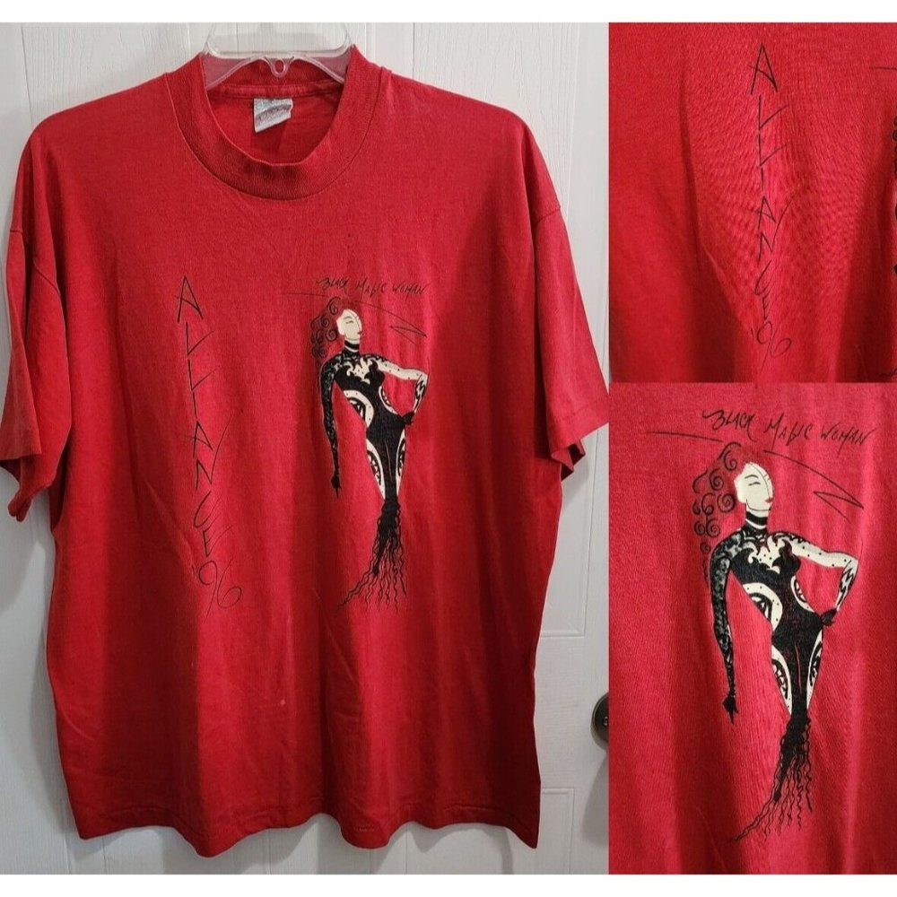 Vintage 1996 SWFGA Alliance T Shirt‎ "Black Magic Woman" Single Stitch Red Sz XL